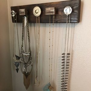 Custom jewelry hanger plus all jewelry in picture